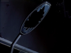 Smashed streetlight