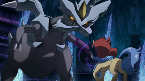 Keldeo challenges Kyurem.