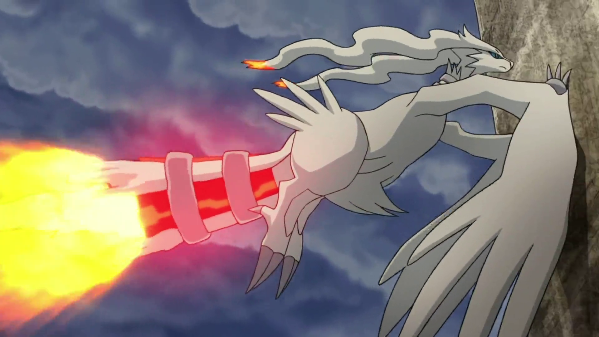 Reshiram acting as a thruster.