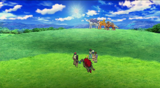 Everyone appears in an illusory grassy hills while Zoroark doesn't die