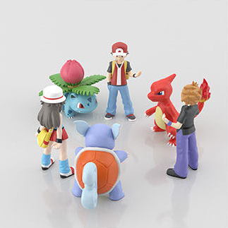 Bandai Kanto ScaleWorld promotional image with stage 2 starters