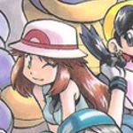 Blue/Green dressed like Leaf in Pok&eacute;mon Adventures.